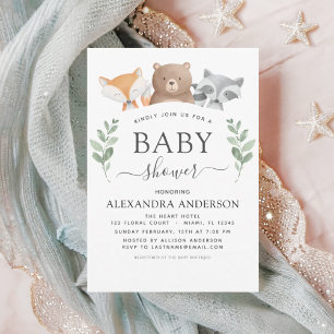 Baby Shower Woodland Eucalyptus Greenery Invitation