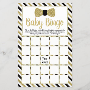 Baby Shower Word Search, Bow Tie Flyer