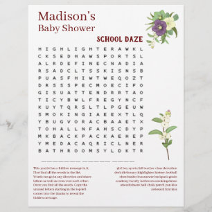 Baby Shower Word Search Game 🍼 Fun & Cute Puzzle 