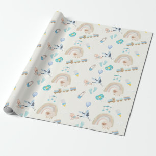 Baby Shower Wrapping Paper   Baby Boys