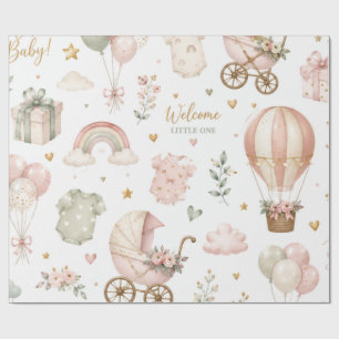 Baby Shower Wrapping Paper Elegant Baby Cut Gift