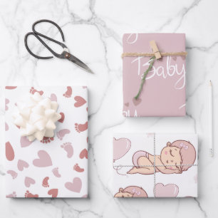 Baby Shower Wrapping Paper Sheet