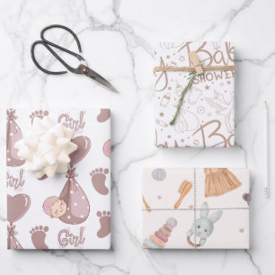 Baby Shower Wrapping Paper Sheet