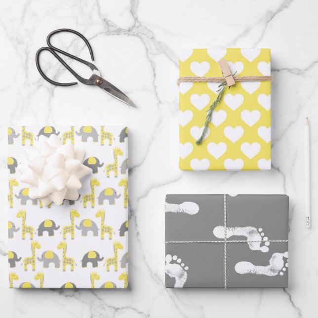 Baby Shower Wrapping Paper Sheet (Front)