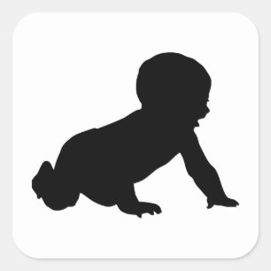 Baby Silhouette Square Sticker