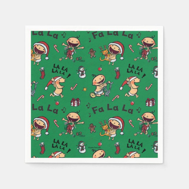 Baby Singing Carols Pattern Napkin (Front)