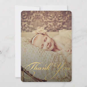 Baby Sip & See Thank You Birth Announcement
