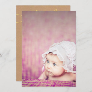 Baby Sip & See Thank You Birth Announcement