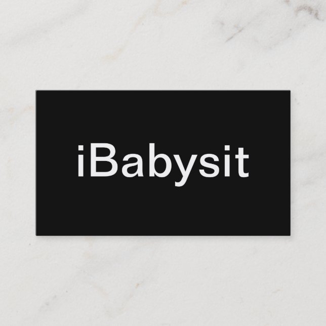 Baby Sitter Business Card (Front)