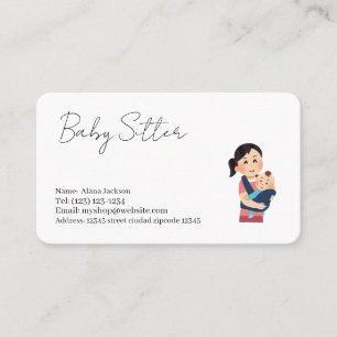  baby sitter services  business card