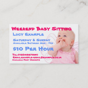 Baby Sitting Business Card