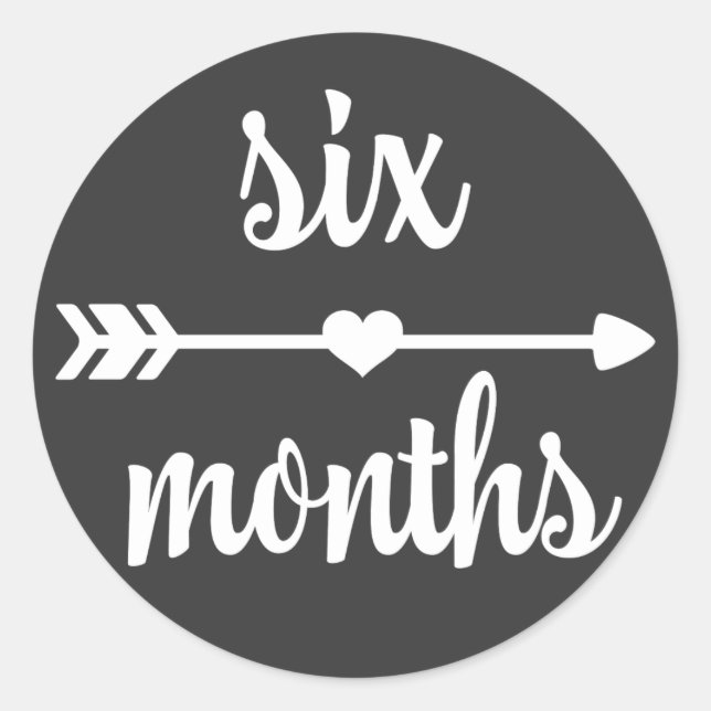 Baby Six Months Milestone Stickers (Front)