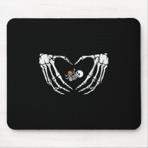 Baby Skeleton Heart Hand Halloween X-ray Pregnancy Mouse Mat
