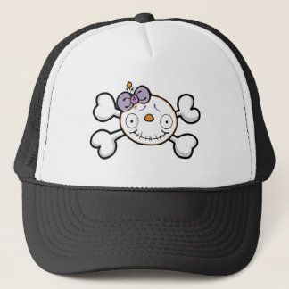 baby skull and crossbones trucker hat