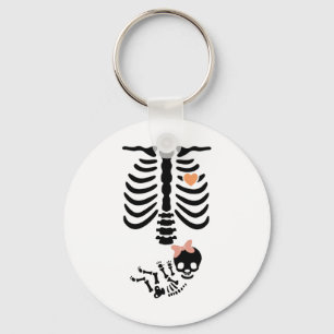 Baby Skull Skeleton Halloween Costume Key Ring