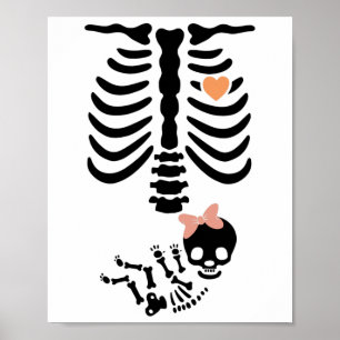Baby Skull Skeleton Halloween Costume  Poster