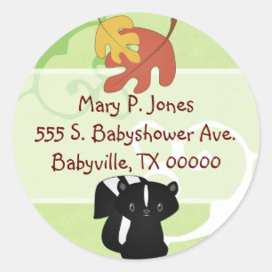 Baby Skunk Address Label Stickers