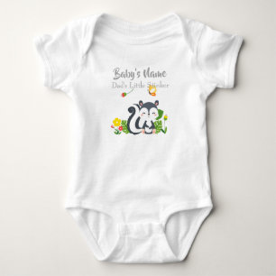 Baby Skunk, Butterfly & Flowers Bodysuit