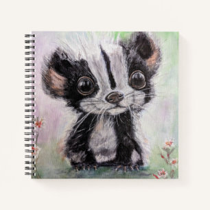Baby Skunk Custom 8.5" x 8.5" Spiral Notebook