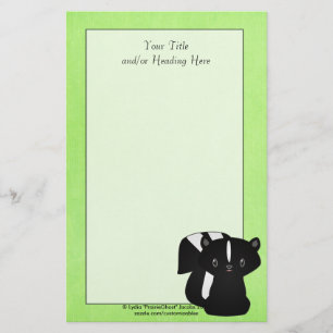 Baby Skunk Stationery
