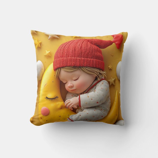 Baby sleep on the moon cushion (Front)