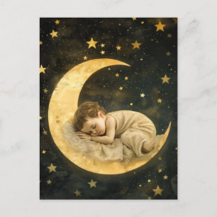 Baby Sleeping on the Moon Postcard