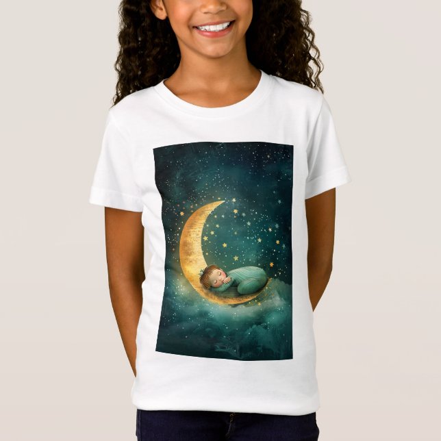 Baby Sleeping on the Moon T-Shirt (Front)