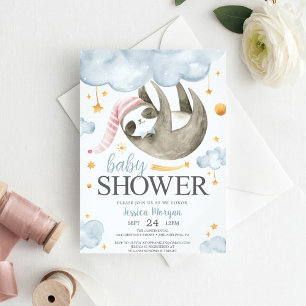 Baby Sloth Baby Shower Invitations