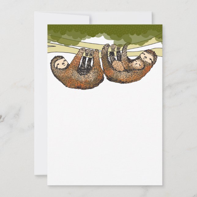 Baby Sloth Baby Shower / New Baby Announcment Announcement (Front)