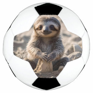 Baby Sloth Building Sand Castles, Football