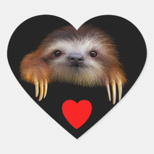 Baby Sloth Heart Sticker