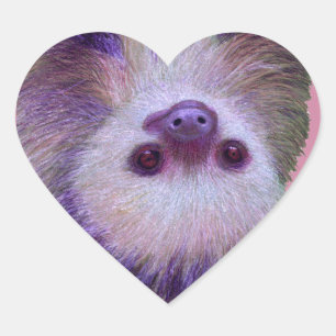 Baby Sloth Heart Sticker