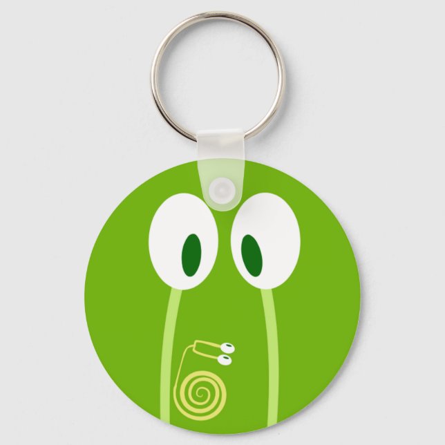 Baby snail climbs over dad's antennae key ring (Front)