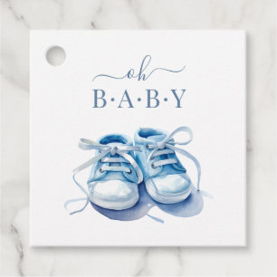 Baby Sneakers Baby Shower Invitation, Baby Boy Favour Tags