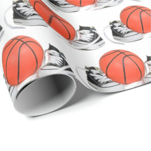 Baby Sneakers With Basketball Wrapping Paper