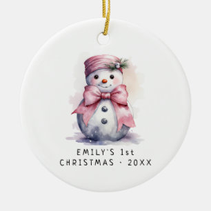 Baby Snowman   Baby's First Christmas  Ceramic Tree Decoration