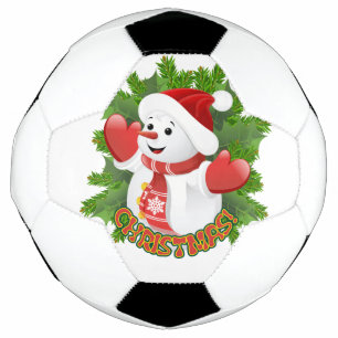 Baby Snowman with Crystal Snowflakes Ornament Football