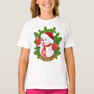 Baby Snowman with Crystal Snowflakes Ornament T-Shirt