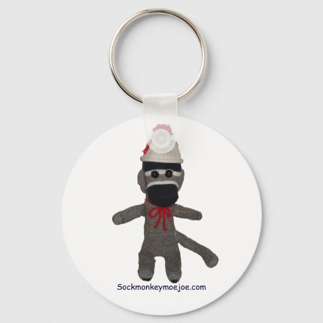 Baby Sock Monkey Keychain (Front)