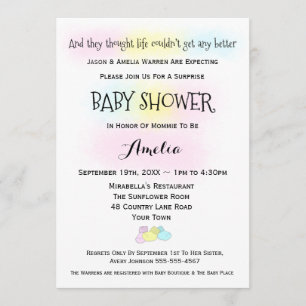 Baby Socks Boy or Girl Baby Shower Invitation