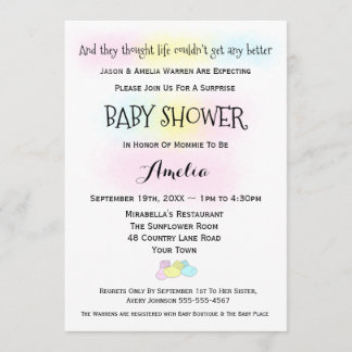 Baby Socks Boy or Girl Baby Shower Invitation