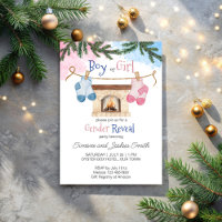 Baby socks winter Christmas gender reveal