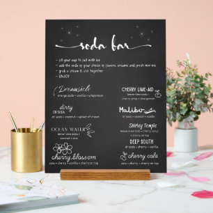 Baby Soda Ready to POP Soda Bar Acrylic Sign