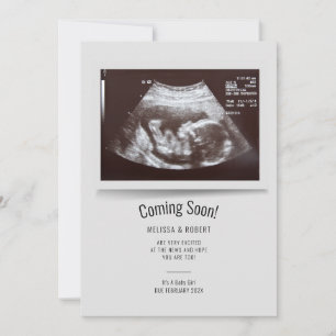 Baby Sonogram Coming Soon Pregnancy Announcement