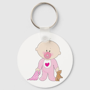 Baby Soother Girl Key Ring