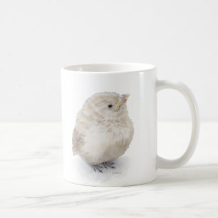 Baby Sparrow Digital Watercolor Coffee Mug