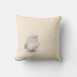Baby Sparrow Digital Watercolor Cushion