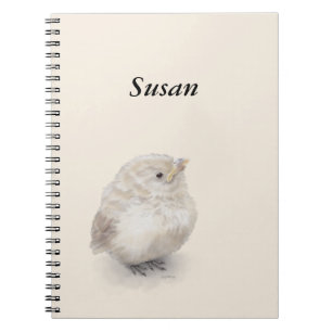 Baby Sparrow Digital Watercolor Notebook