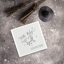 Baby Spell Halloween neutral Baby Shower Paper