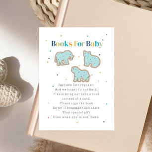 Baby Sprinkle Animal Cookies Book Request Blue Enclosure Card